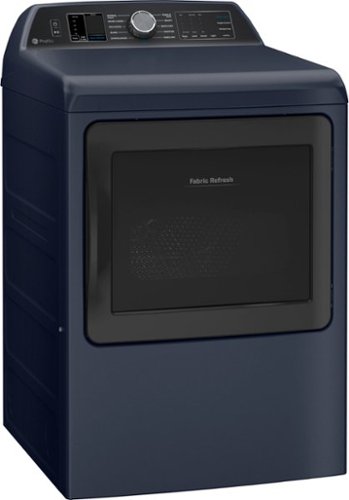 GE Profile - 7.3 Cu. Ft. Smart Electric Dryer with Fabric Refresh, Steam, and Washer Link - Sapphire Blue