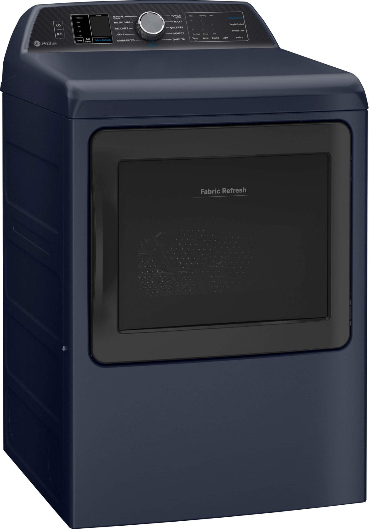 GE Profile - 7.3 Cu. Ft. Smart Electric Dryer with Fabric Refresh, Steam, and Washer Link - Sapphire Blue