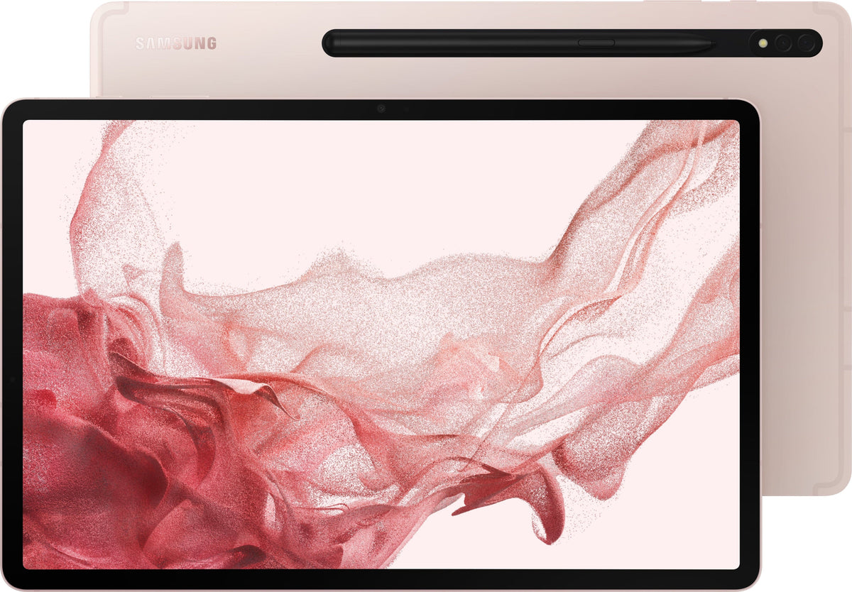 Samsung - Geek Squad Certified Refurbished Galaxy Tab S8+ - 12.4" 128GB - Wi-Fi - with S-Pen - Pink Gold