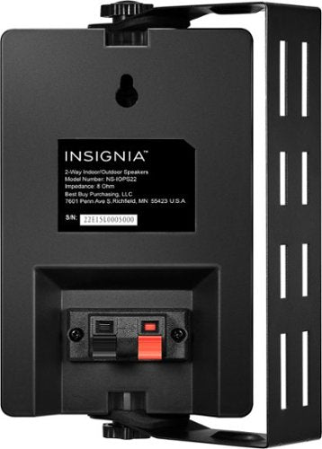 Insignia™ - 2-Way Indoor/Outdoor Speakers (Pair) - Black