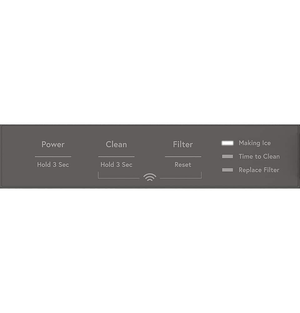 GE Profile - 15" 26-Lb. Freestanding Icemaker with Gourmet Clear Ice - Custom Panel Ready
