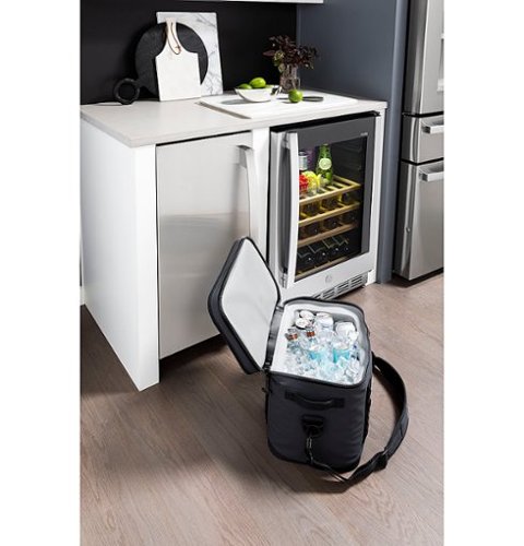 GE Profile - 15" 26-Lb. Freestanding Icemaker with Gourmet Clear Ice - Custom Panel Ready