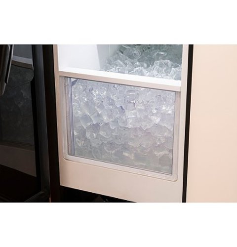 GE Profile - 15" 26-Lb. Freestanding Icemaker with Gourmet Clear Ice - Custom Panel Ready
