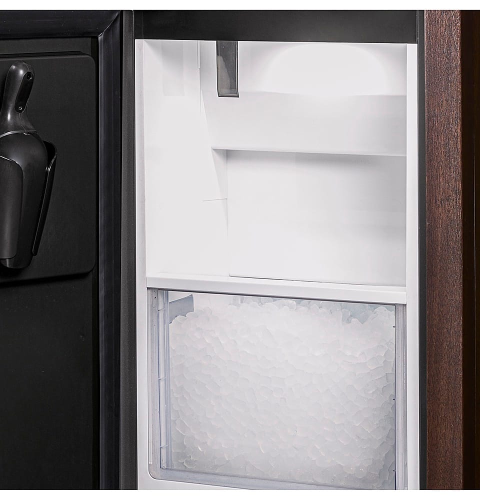 GE Profile - 15" 26-Lb. Freestanding Icemaker with Gourmet Clear Ice - Custom Panel Ready