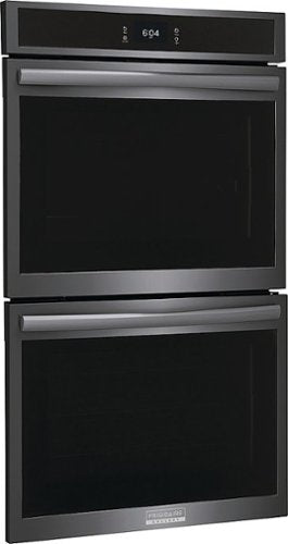 Frigidaire - Gallery 30" Double Electric Wall Oven with Total Convection - Black Stainless Steel