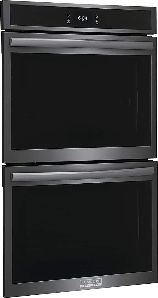 Frigidaire - Gallery 30" Double Electric Wall Oven with Total Convection - Black Stainless Steel