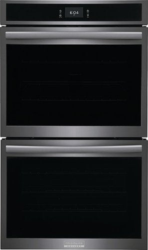 Frigidaire - Gallery 30" Double Electric Wall Oven with Total Convection - Black Stainless Steel