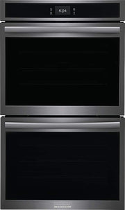Frigidaire - Gallery 30" Double Electric Wall Oven with Total Convection - Black Stainless Steel