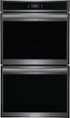 Frigidaire - Gallery 30" Double Electric Wall Oven with Total Convection - Black Stainless Steel