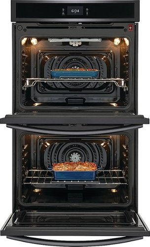 Frigidaire - Gallery 30" Double Electric Wall Oven with Total Convection - Black Stainless Steel