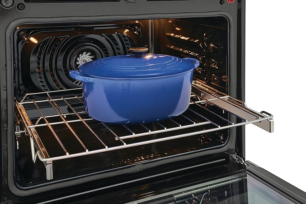 Frigidaire - Gallery 30" Double Electric Wall Oven with Total Convection - Black Stainless Steel