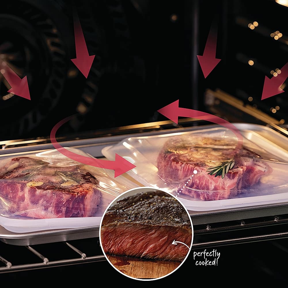 Frigidaire - Gallery 30" Double Electric Wall Oven with Total Convection - Black Stainless Steel
