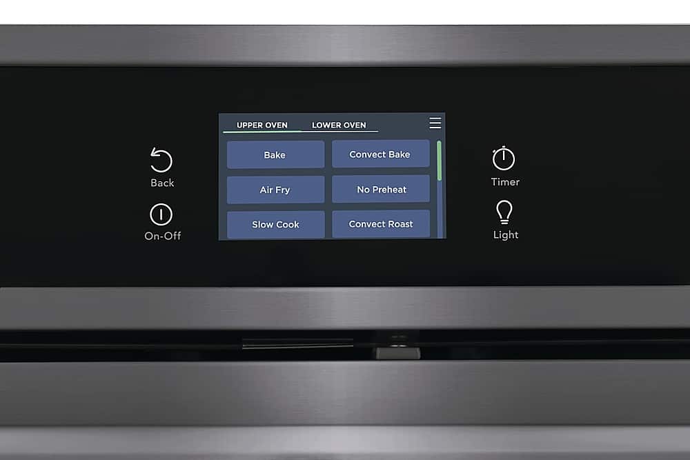 Frigidaire - Gallery 30" Double Electric Wall Oven with Total Convection - Black Stainless Steel