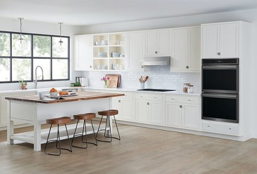 Frigidaire - Gallery 30" Double Electric Wall Oven with Total Convection - Black Stainless Steel