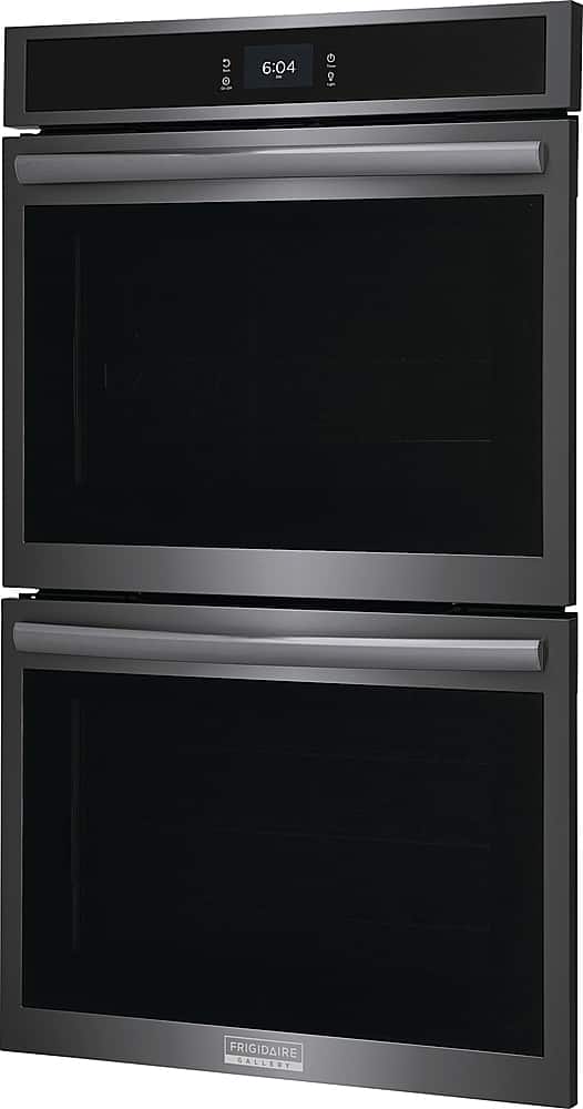 Frigidaire - Gallery 30" Double Electric Wall Oven with Total Convection - Black Stainless Steel