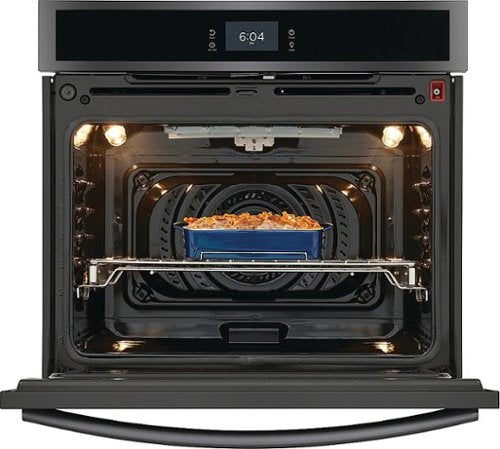 Frigidaire - Gallery 30" Built-in Single Electric Wall Oven with Total Convection - Black Stainless Steel