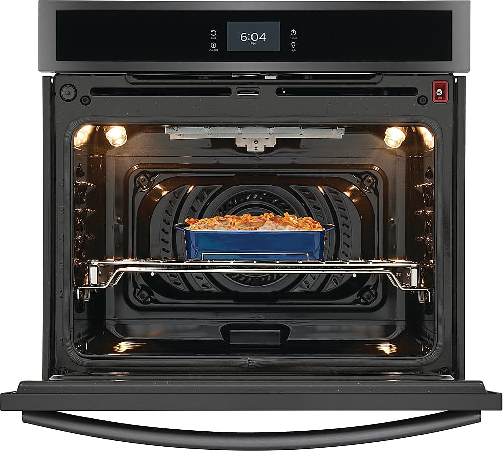 Frigidaire - Gallery 30" Built-in Single Electric Wall Oven with Total Convection - Black Stainless Steel