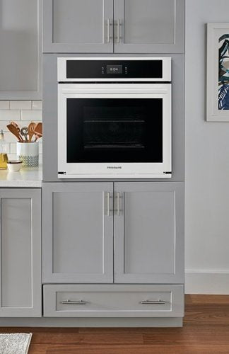 Frigidaire - 27" Built-in Single Electric Wall Oven with Fan Convection - White