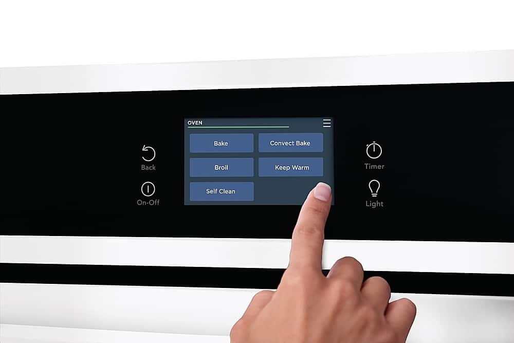 Frigidaire - 27" Built-in Single Electric Wall Oven with Fan Convection - White