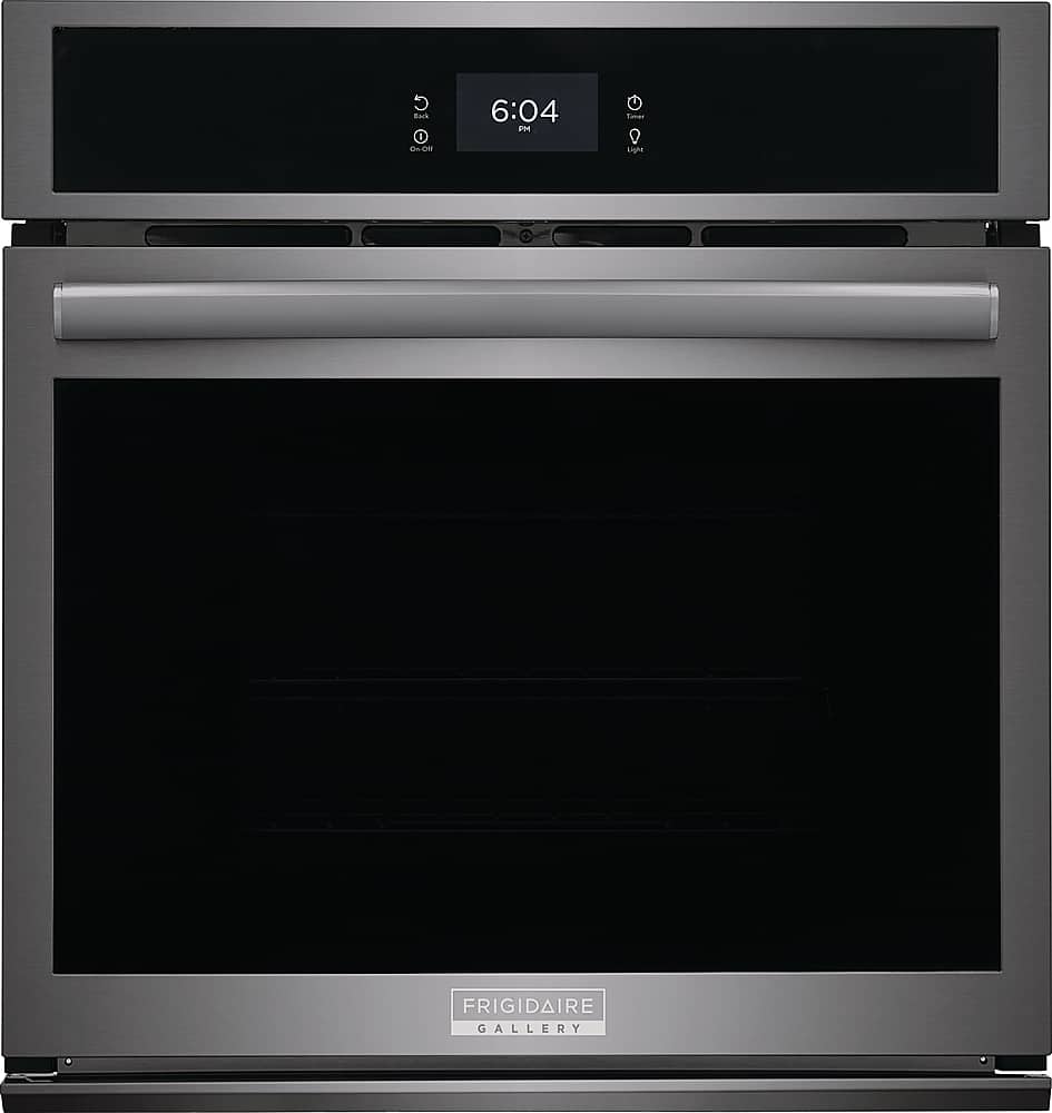 Frigidaire - Gallery 27" Built-in Single Electric Wall Oven with Fan Convection - Black Stainless Steel