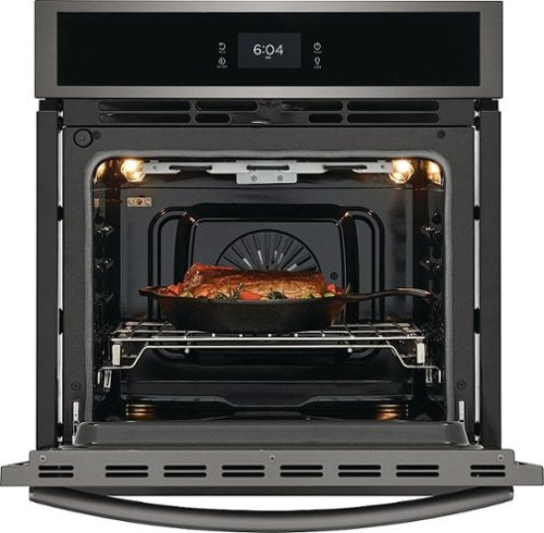 Frigidaire - Gallery 27" Built-in Single Electric Wall Oven with Fan Convection - Black Stainless Steel