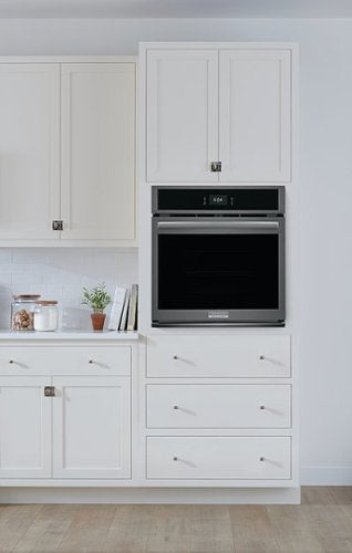 Frigidaire - Gallery 27" Built-in Single Electric Wall Oven with Fan Convection - Black Stainless Steel