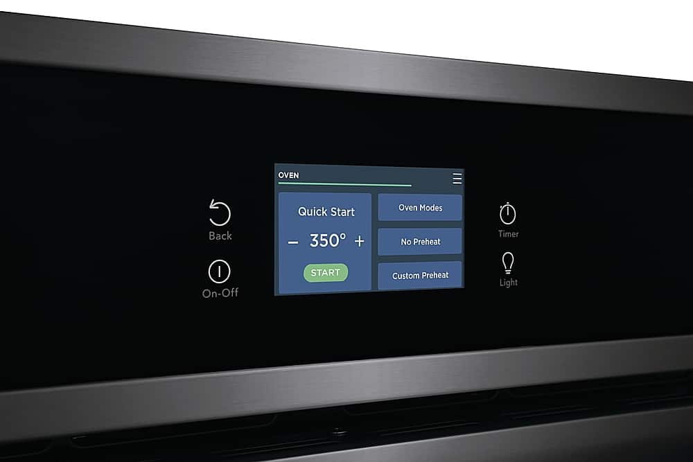 Frigidaire - Gallery 27" Built-in Single Electric Wall Oven with Fan Convection - Black Stainless Steel