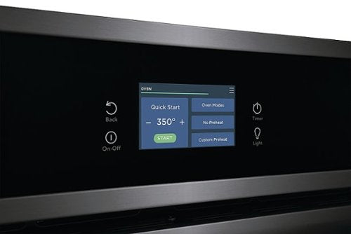 Frigidaire - Gallery 27" Built-in Single Electric Wall Oven with Fan Convection - Black Stainless Steel