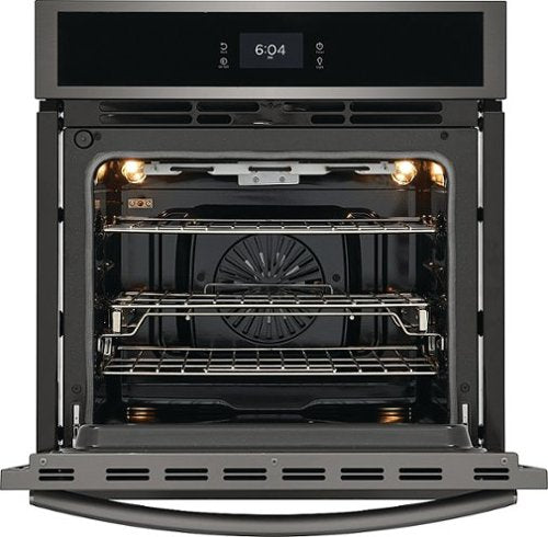 Frigidaire - Gallery 27" Built-in Single Electric Wall Oven with Fan Convection - Black Stainless Steel