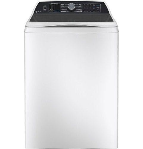 GE Profile - 5.4 Cu. Ft. High Efficiency Smart Top Load Washer with Smarter Wash Technology, Easier Reach & Direct Drive Motor - White