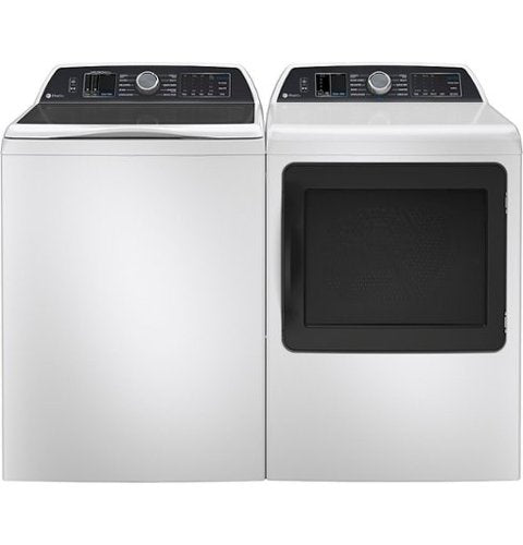 GE Profile - 5.4 Cu. Ft. High Efficiency Smart Top Load Washer with Smarter Wash Technology, Easier Reach & Direct Drive Motor - White