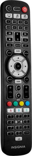 Insignia™ - 8-Device Backlit Universal Remote - Black