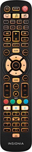 Insignia™ - 8-Device Backlit Universal Remote - Black
