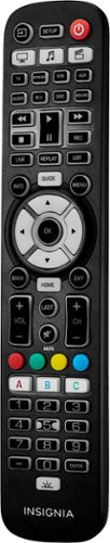 Insignia™ - 8-Device Backlit Universal Remote - Black