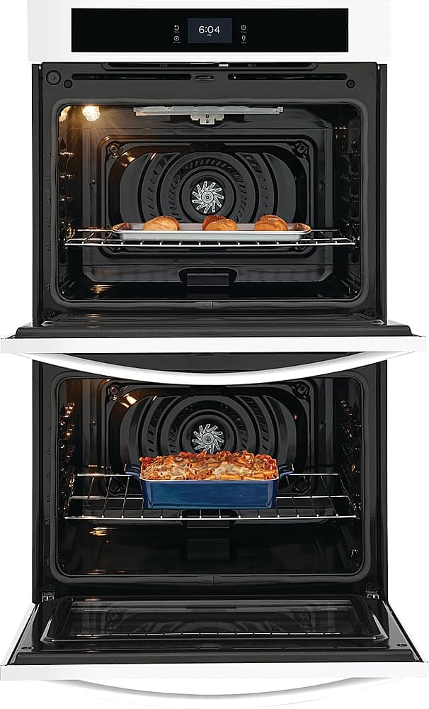 Frigidaire - 30" Built-in Double Electric Wall Oven with Fan Convection - White