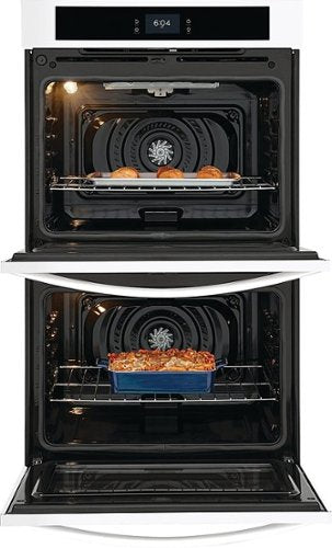 Frigidaire - 30" Built-in Double Electric Wall Oven with Fan Convection - White