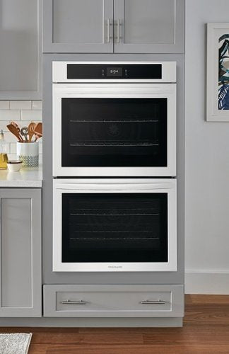 Frigidaire - 30" Built-in Double Electric Wall Oven with Fan Convection - White
