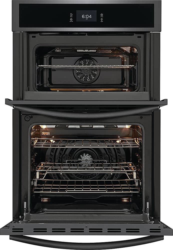 Frigidaire - 27" Built-in Electric Wall Oven/Microwave Combination - Black Stainless Steel