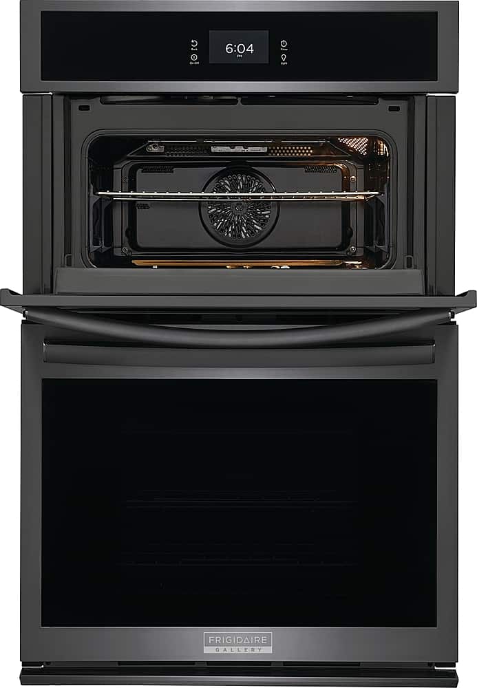 Frigidaire - 27" Built-in Electric Wall Oven/Microwave Combination - Black Stainless Steel