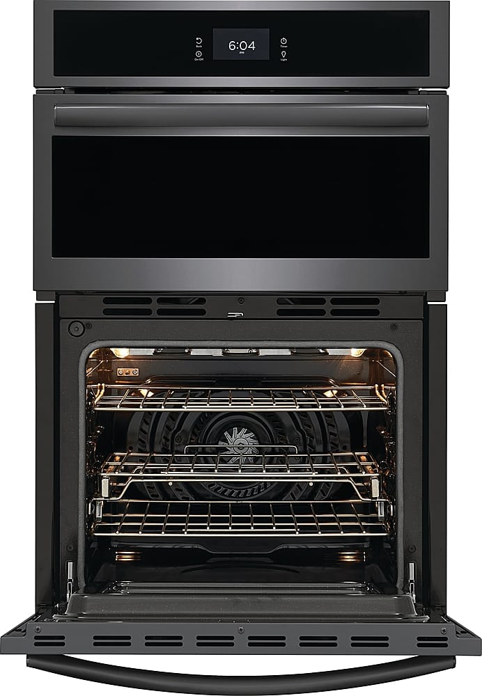 Frigidaire - 27" Built-in Electric Wall Oven/Microwave Combination - Black Stainless Steel