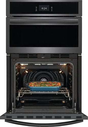 Frigidaire - 27" Built-in Electric Wall Oven/Microwave Combination - Black Stainless Steel