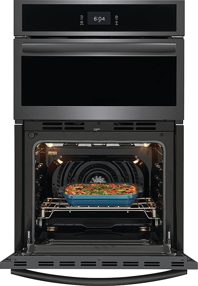 Frigidaire - 27" Built-in Electric Wall Oven/Microwave Combination - Black Stainless Steel