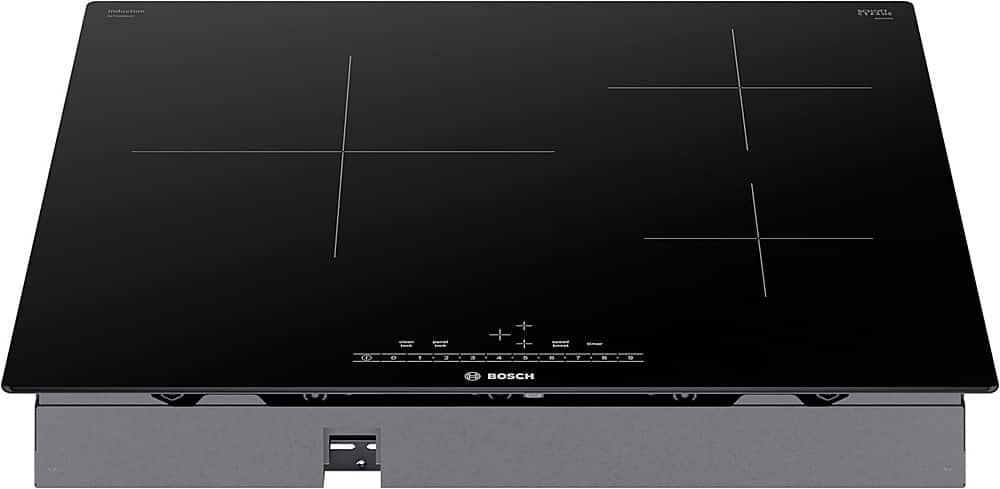 Bosch - 500 Series 24" Built-In Electric Induction Cooktop with 3 elements - Black