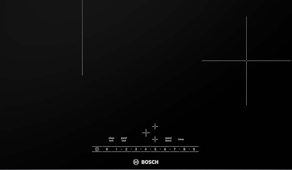 Bosch - 500 Series 24" Built-In Electric Induction Cooktop with 3 elements - Black