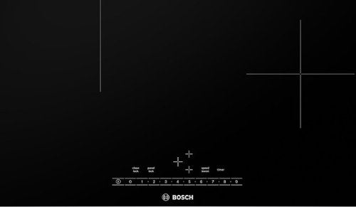 Bosch - 500 Series 24" Built-In Electric Induction Cooktop with 3 elements - Black