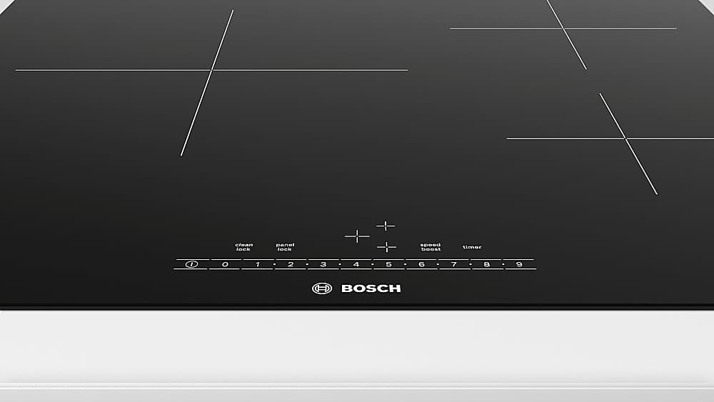 Bosch - 500 Series 24" Built-In Electric Induction Cooktop with 3 elements - Black