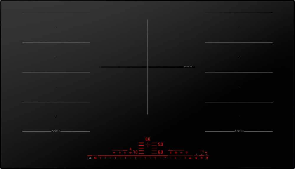 Bosch - Benchmark Series 36" Built-In Electric Induction Smart Cooktop with 5 Elements and Frameless Design - Black