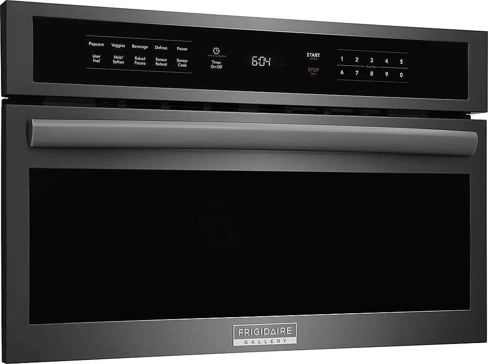 Frigidaire - Gallery 1.6 Cu. Ft. Built-In Microwave Oven with Drop-Down Door - Black Stainless Steel