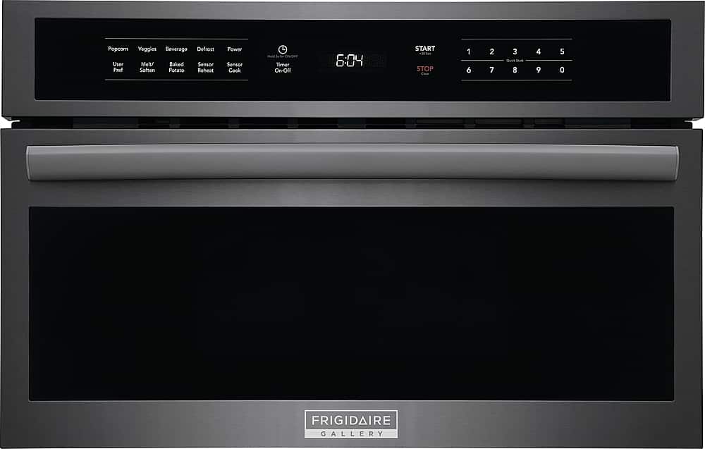 Frigidaire - Gallery 1.6 Cu. Ft. Built-In Microwave Oven with Drop-Down Door - Black Stainless Steel