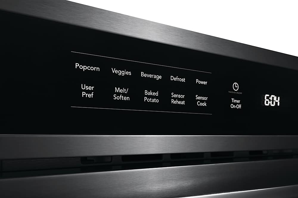 Frigidaire - Gallery 1.6 Cu. Ft. Built-In Microwave Oven with Drop-Down Door - Black Stainless Steel